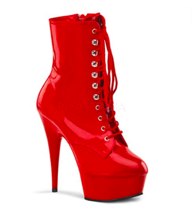 Red Patent Leather Ankle Boots loxandleather pleaser